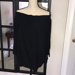 Black off shoulders top